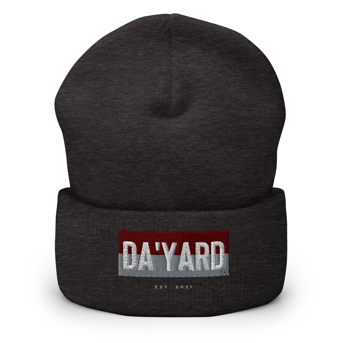 Maroon & Grey Cuffed Beanie