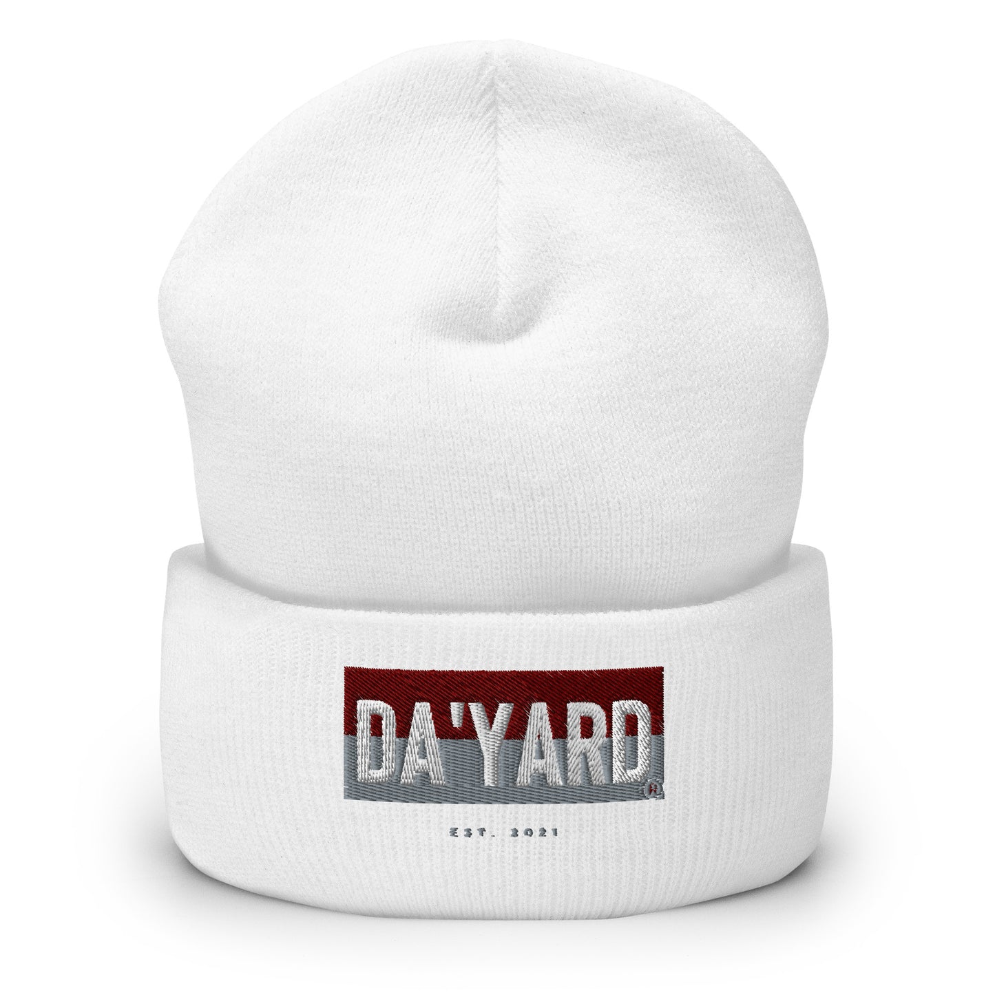 Maroon & Grey Cuffed Beanie